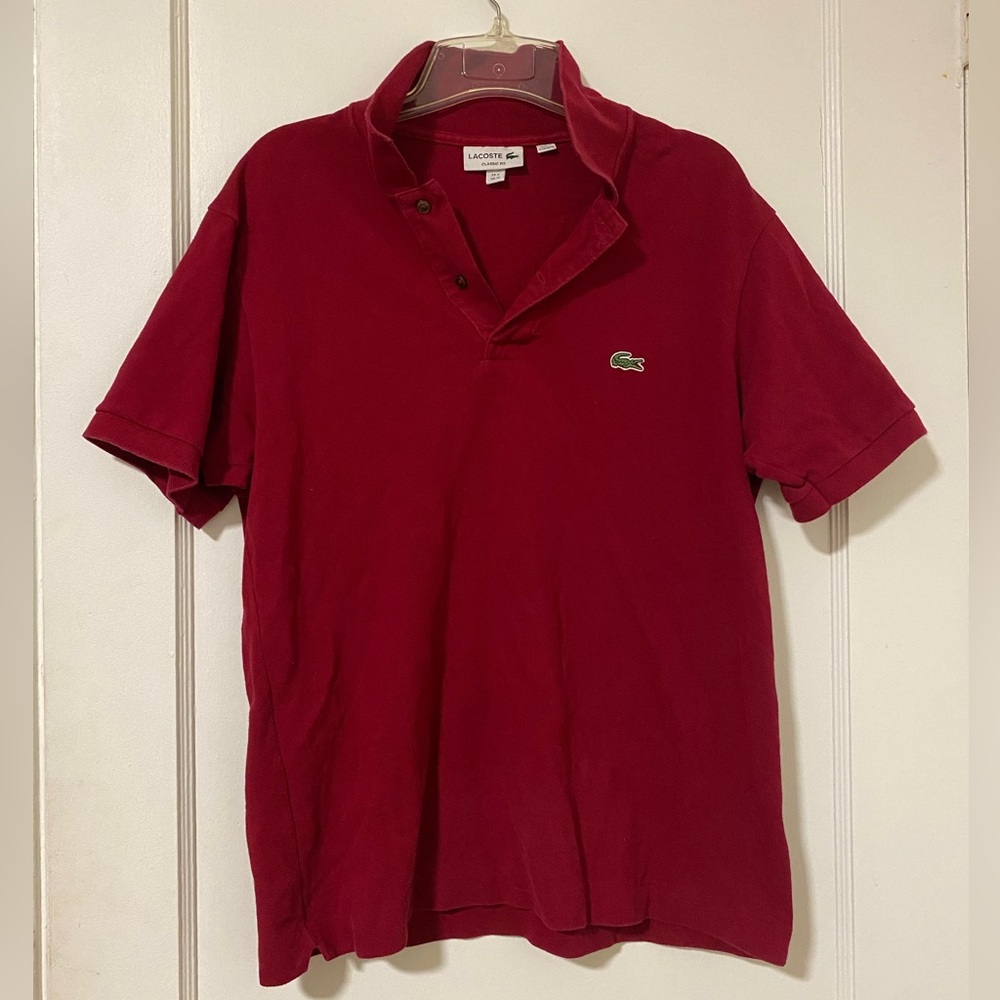 Lacoste polo bordeaux